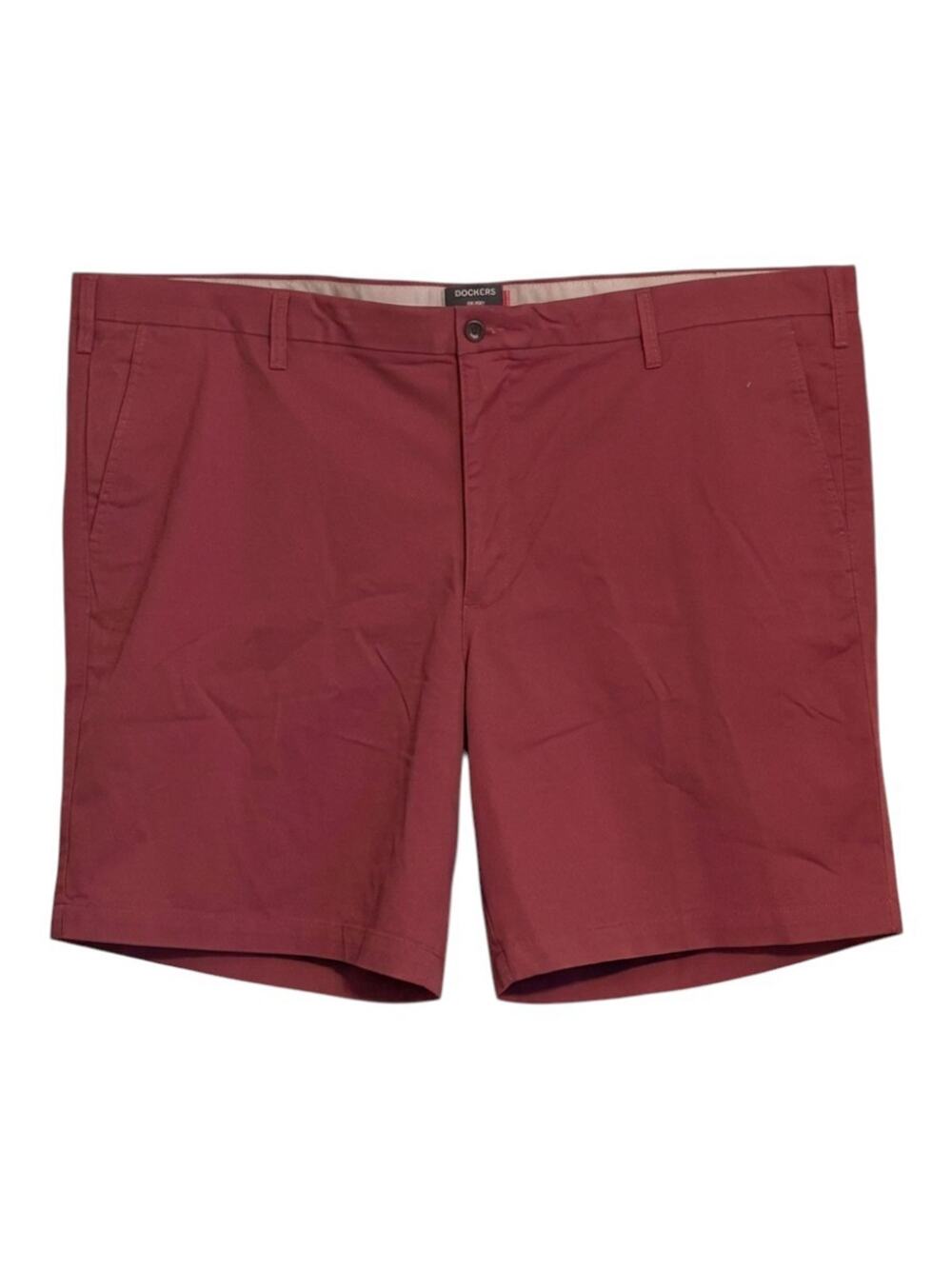 Dockers Men’s Size 50 Ultimate Chino Shorts Supreme Flex Wine Red Maroon NWOT 9"